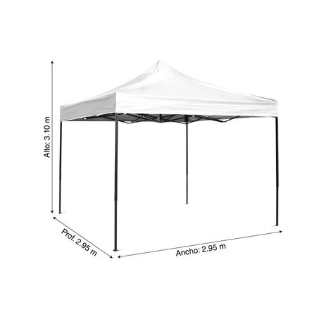 Toldo desplegable 3x3m Blanco