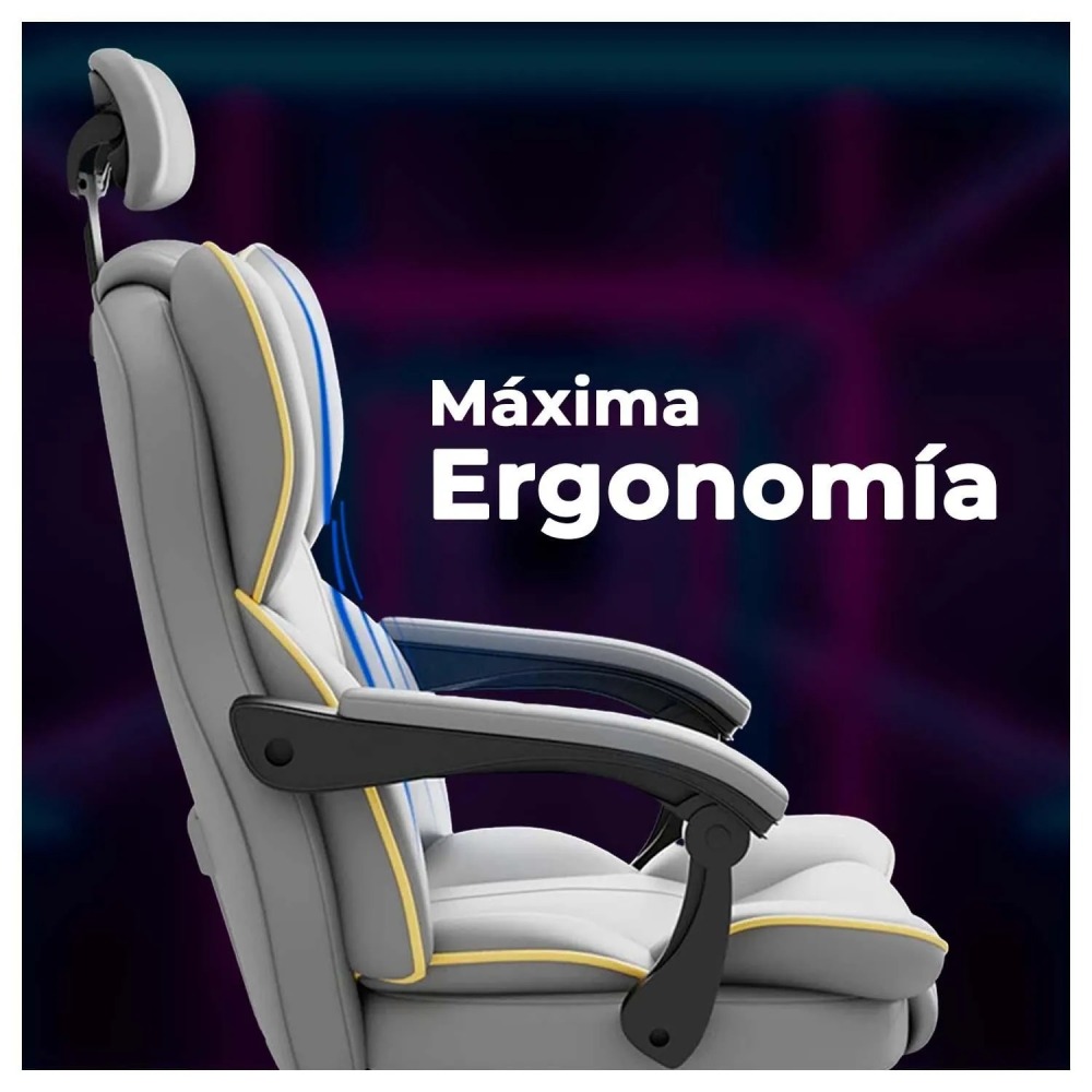Silla de Oficina Escritorio Gamer Extra Confort diseño premium - Gris