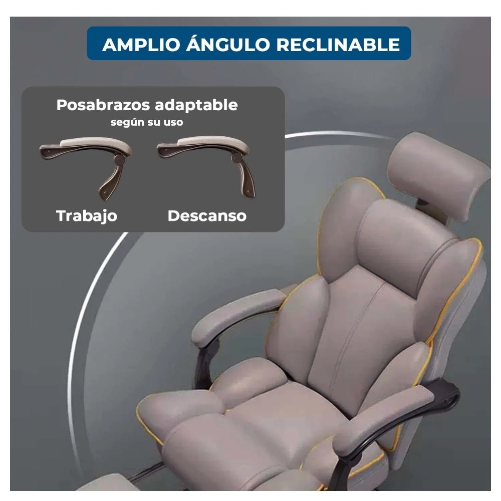 Silla de Oficina Escritorio Gamer Extra Confort diseño premium - Gris