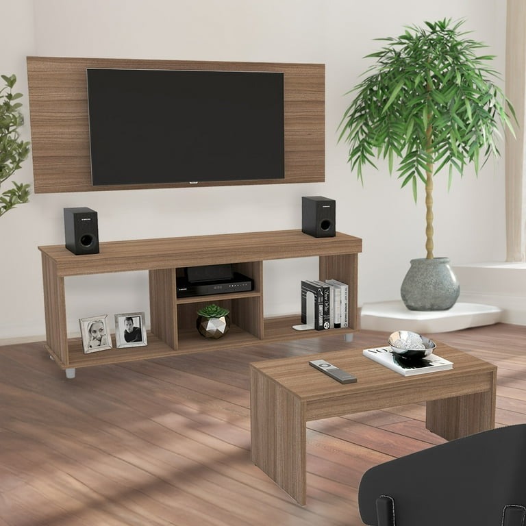 Set Mesa de TV y Mesa de Centro Mundo In Turin Muebles Sala Roble