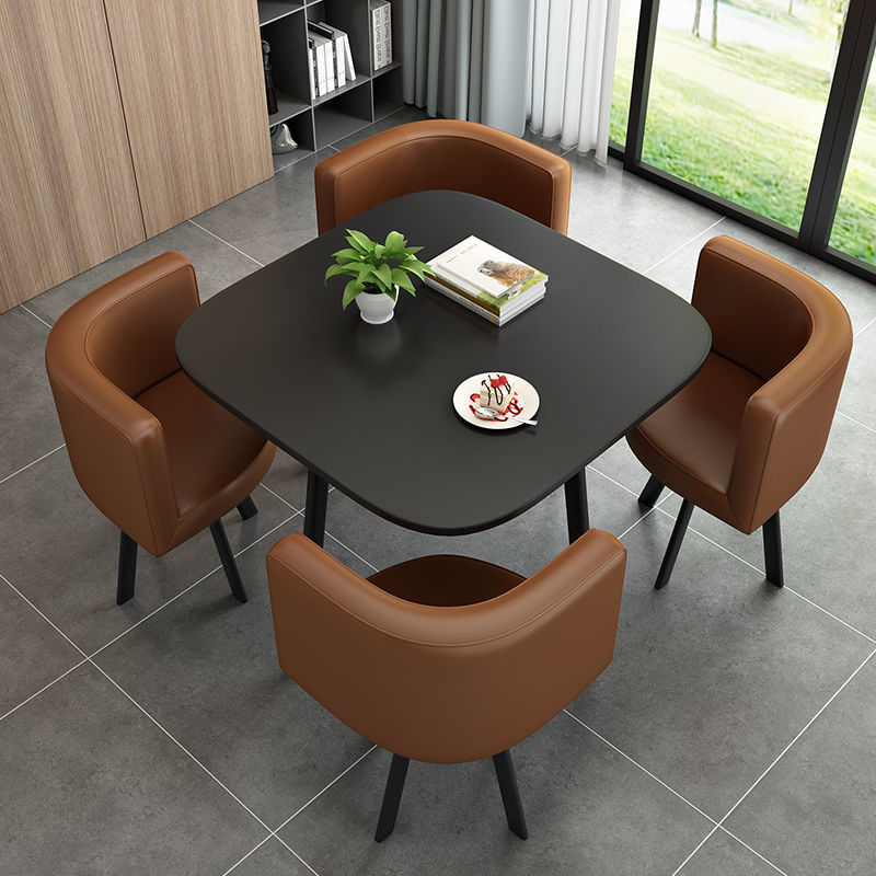 Mesa de comedor de recepción sencilla, mesa de comedor de mármol, silla de madera maciza, mesa de comedor para restaurante, muebles GPF50YH
