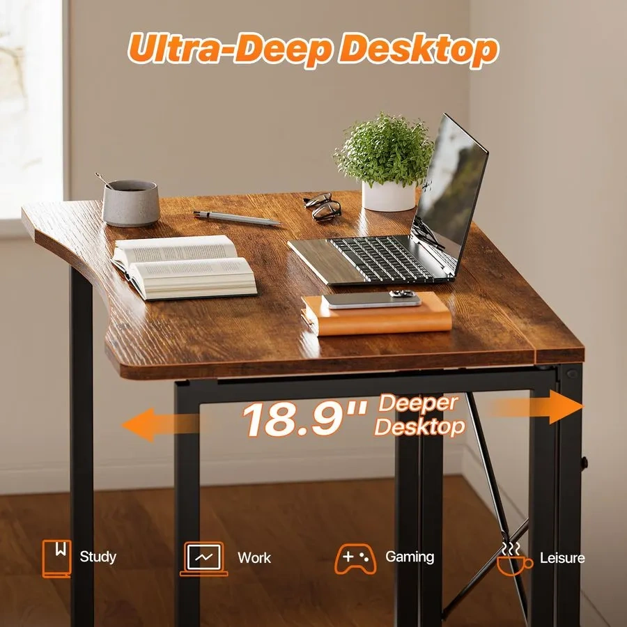 Mesa plegable para computadora — 18.9" Prof. x 31.5" An. x 29.7" Al. (31.5 pulgadas)