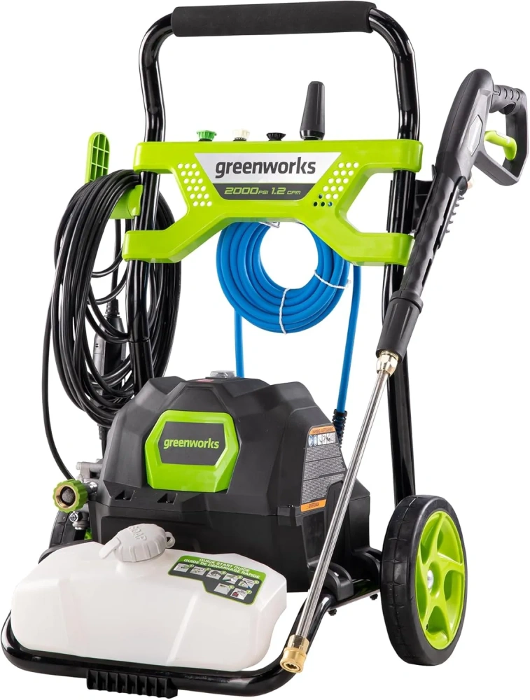 GPW2003 Greenworks (Marco Abierto), 2000 PSI 1.2 GPM, Hidrolavadora con garantía Premium
