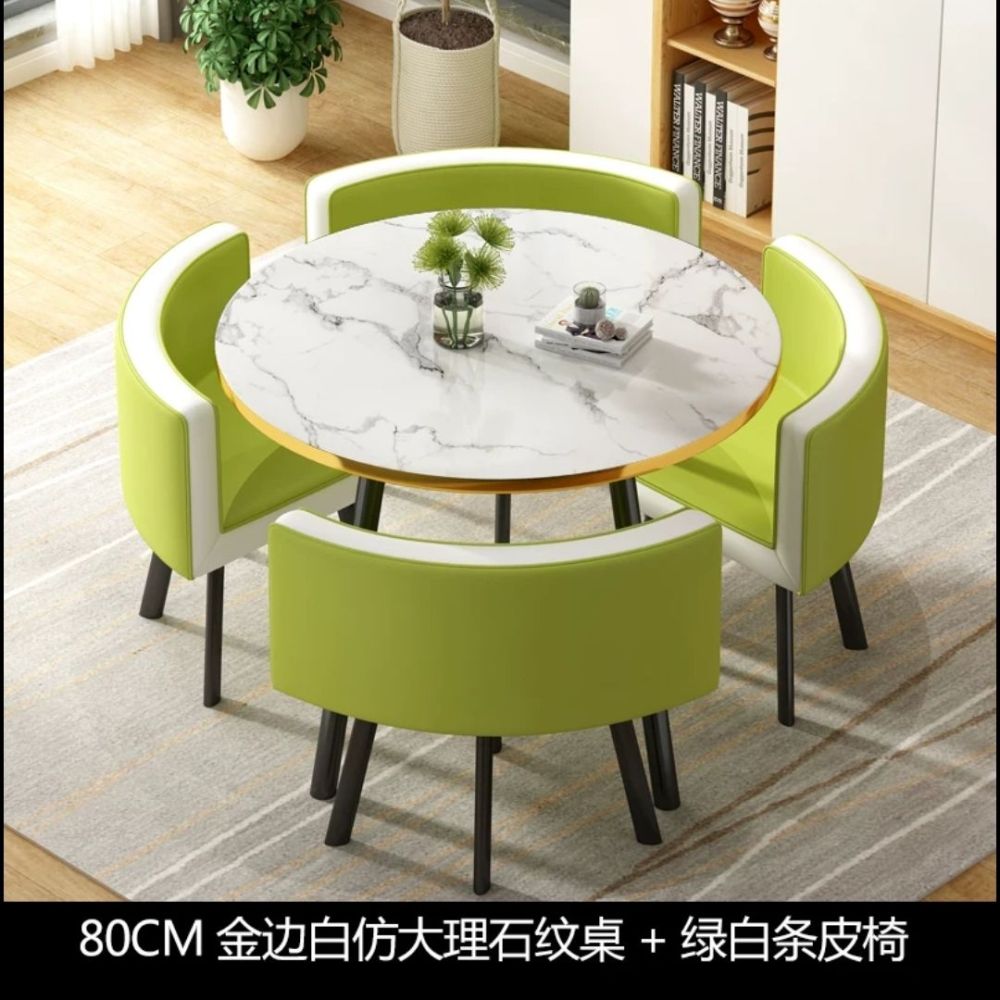 Mesa de comedor de recepción sencilla, mesa de comedor de mármol, silla de madera maciza, mesa de comedor para restaurante, muebles GPF50YH