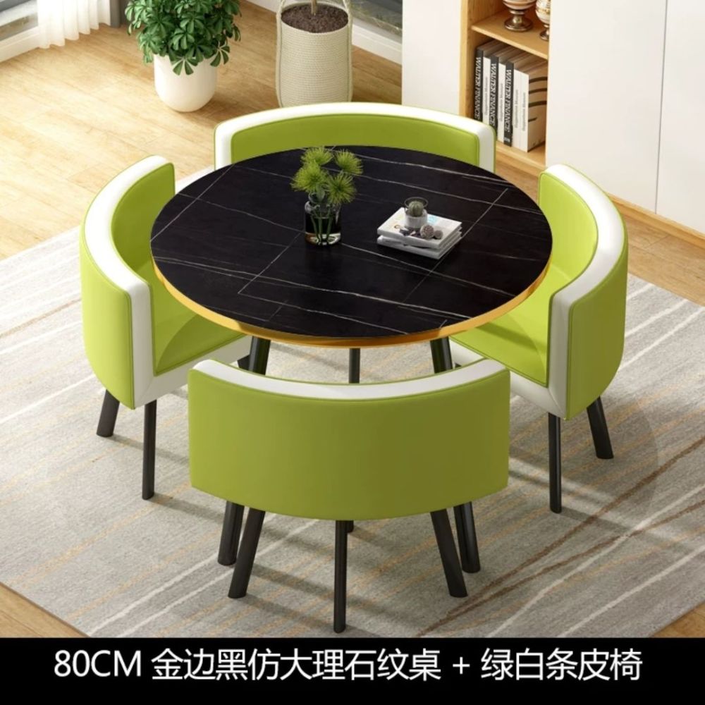 Mesa de comedor de recepción sencilla, mesa de comedor de mármol, silla de madera maciza, mesa de comedor para restaurante, muebles GPF50YH