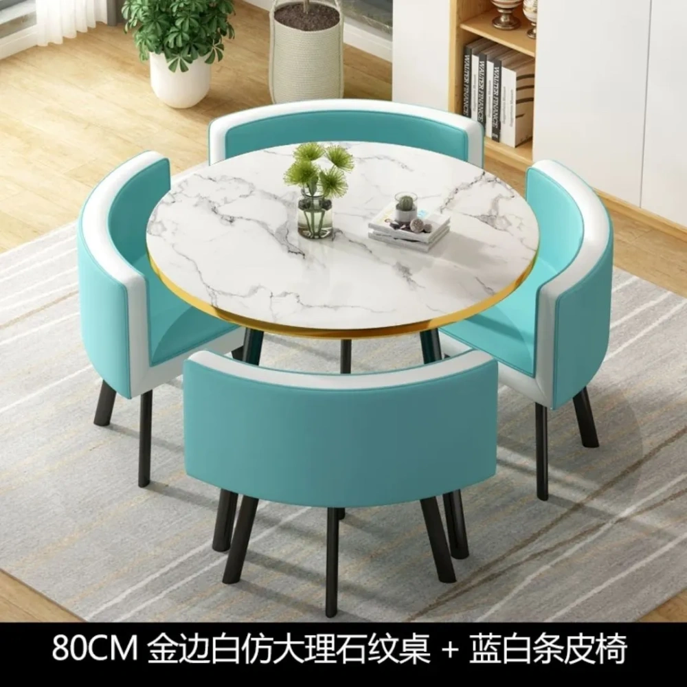 Mesa de comedor de recepción sencilla, mesa de comedor de mármol, silla de madera maciza, mesa de comedor para restaurante, muebles GPF50YH