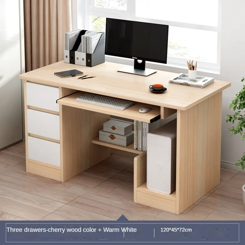 Nuevo escritorio para el hogar — Mesa de estudio y escritura para estudiantes con cajón con cerradura — Escritorio sencillo para ordenador y dormitorio