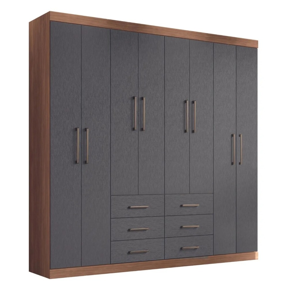 Clóset Liverpool 8 Puerta(s) 6 Cajón(es) 11 Repisa(s) 212x210x46.3 cm Gris