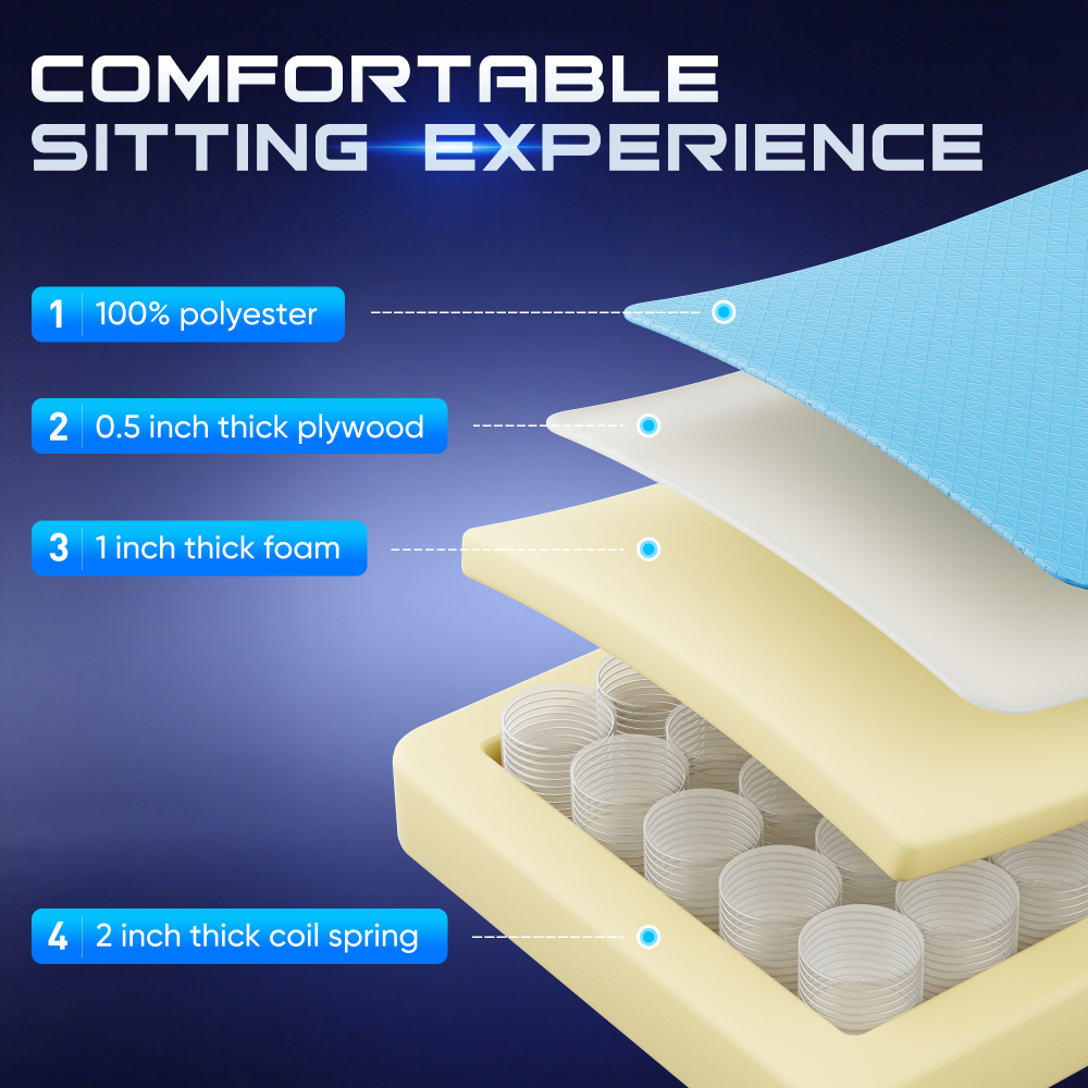 Silla ergonómica JHK para gaming y ordenador: altura ajustable, giro de 360°, con reposacabezas, soporte lumbar y reposabrazos articulados — Para oficina y hogar