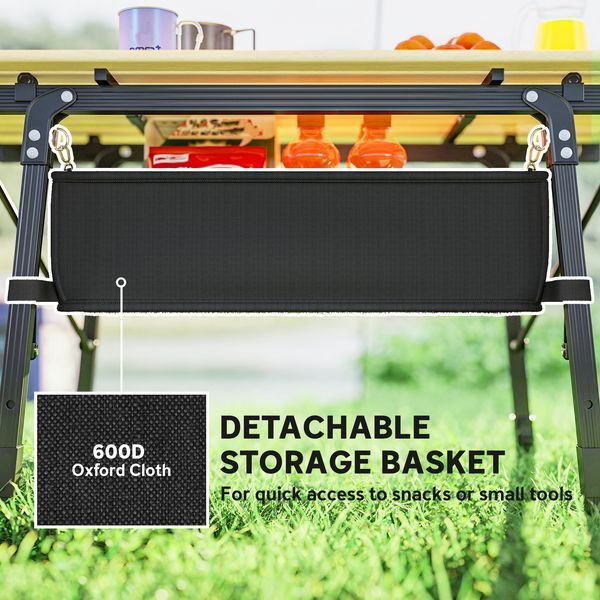 Mesa plegable pequeña de aluminio Outsunny de 3 pies