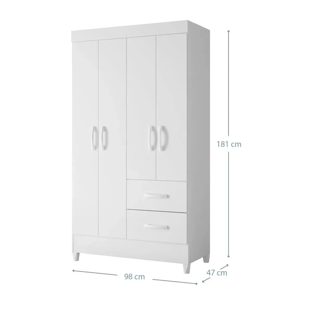 COMBO CLOSET 4P +COMODA DOB WT(271035+276033)