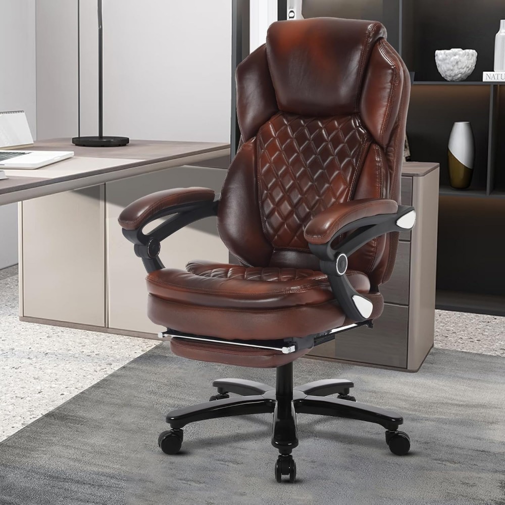 Sillones de oficina reclinables con reposapiés (grandes) — 400 lb