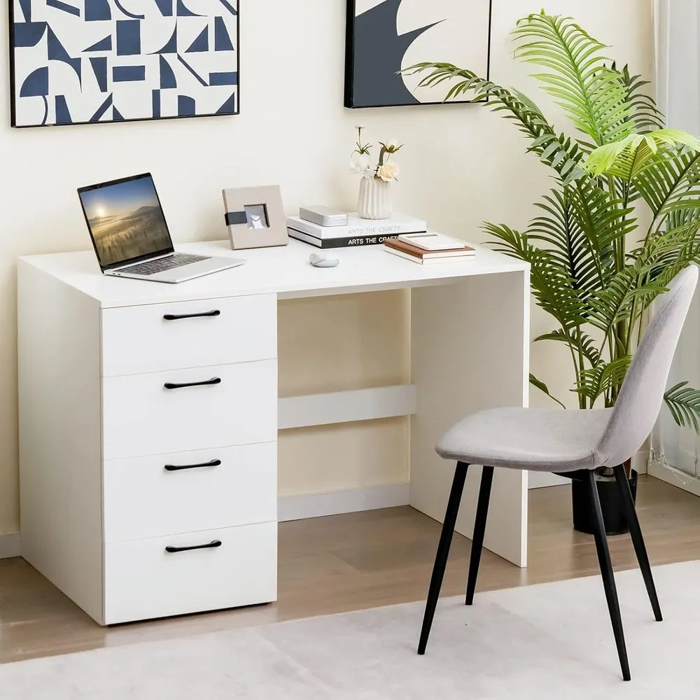 Escritorio contemporáneo de 4 cajones para oficina en casa