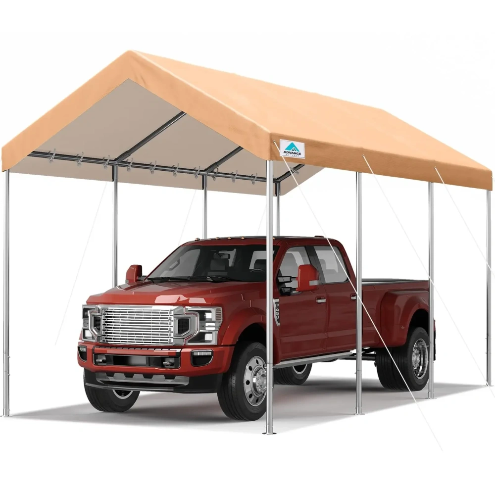 ADVANCE OUTDOOR - Carpa portátil resistente de 10 x 20 pies para coche, garaje, fiestas o refugio para embarcaciones; altura ajustable desde 9,5 pies.