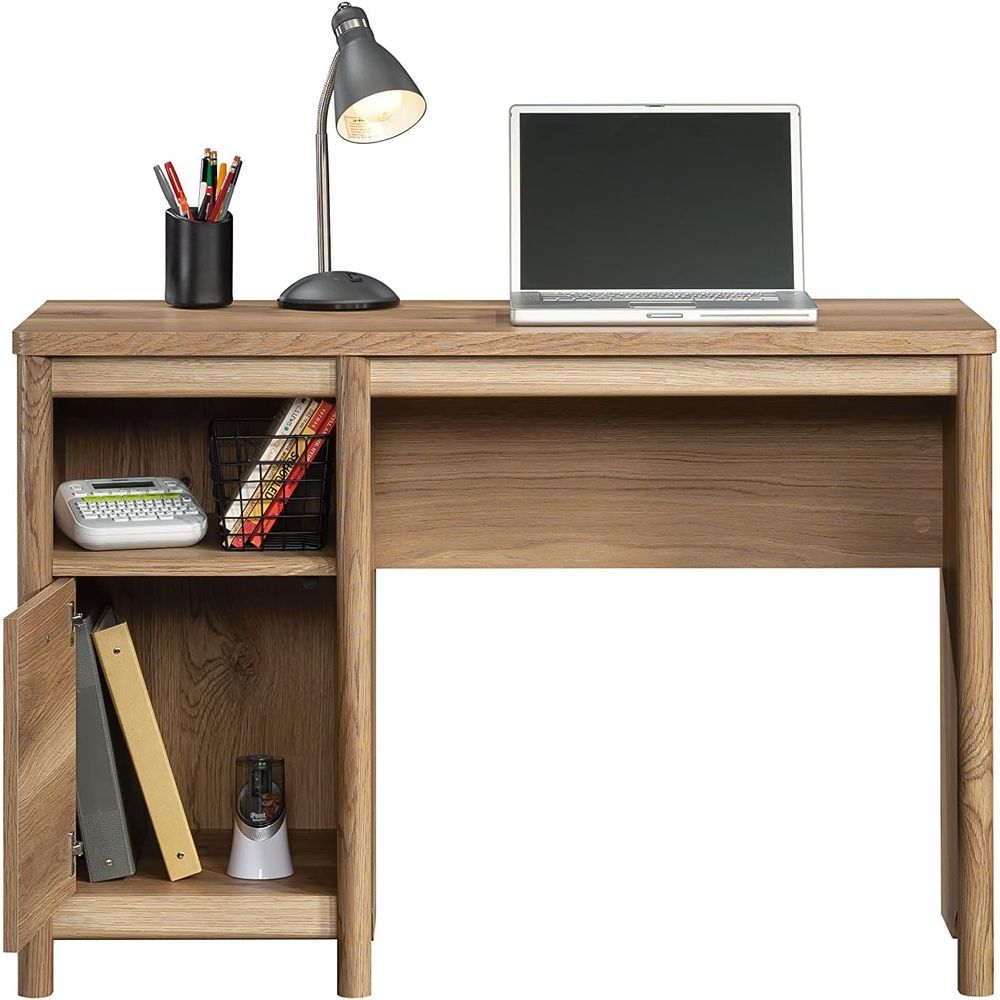 Escritorio para oficina en casa con acabado en roble Timber