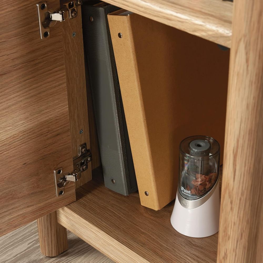 Escritorio para oficina en casa con acabado en roble Timber
