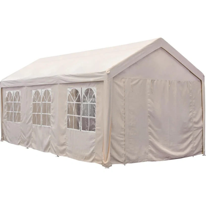 Toldo Con Cortinas Textil Taupe 400 x 800 cm