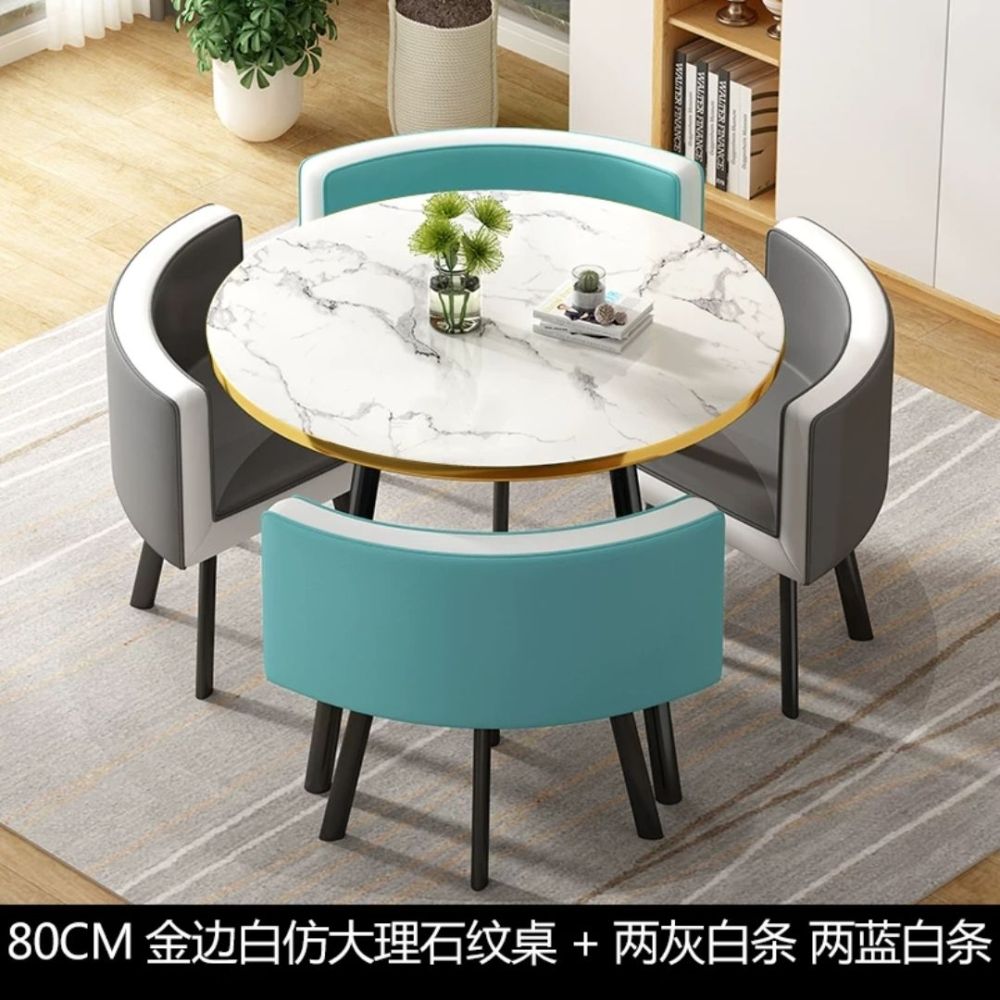 Mesa de comedor de recepción sencilla, mesa de comedor de mármol, silla de madera maciza, mesa de comedor para restaurante, muebles GPF50YH