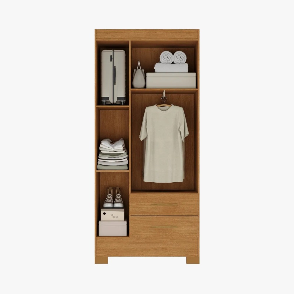 Combo closet 3 puertas 2 cajones + cómoda 5 cajones