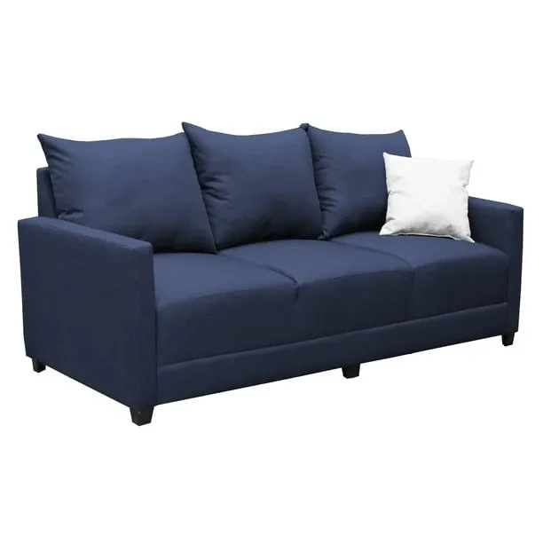 Sala Modular 3-2-1 El Bazar Store Atlanta Lino Negro Sofa Love seat sillon