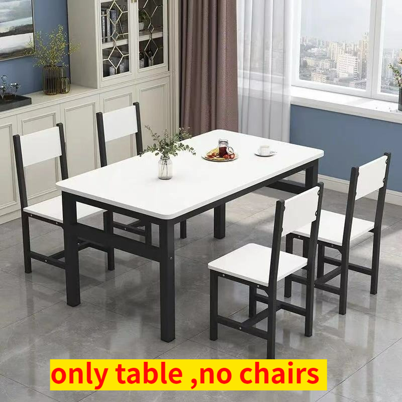 Juego de mesa de comedor plegable y extensible con 4 sillas — Mesa rectangular de madera para cocina y comedor, ideal para ahorrar espacio en apartamentos pequeños y uso doméstico.