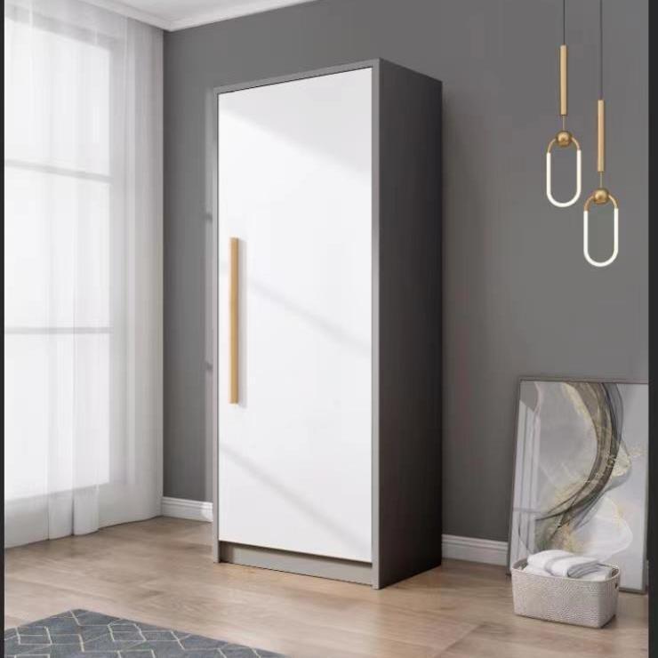 Armario de madera de estilo nórdico con puertas opuestas — Mueble de almacenamiento para dormitorio que ahorra espacio