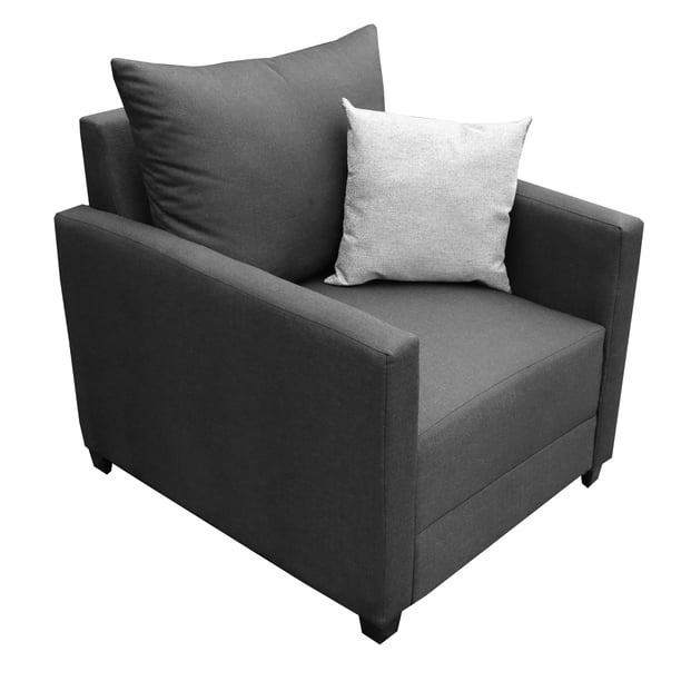 Sala Modular 3-2-1 El Bazar Store Atlanta Lino Negro Sofa Love seat sillon