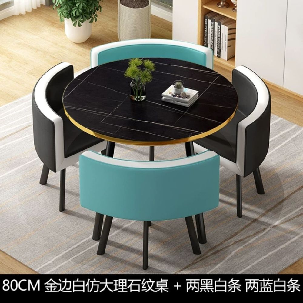 Mesa de comedor de recepción sencilla, mesa de comedor de mármol, silla de madera maciza, mesa de comedor para restaurante, muebles GPF50YH