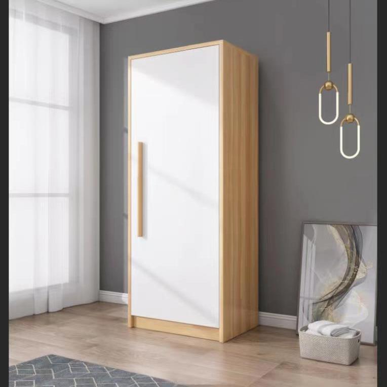 Armario de madera de estilo nórdico con puertas opuestas — Mueble de almacenamiento para dormitorio que ahorra espacio