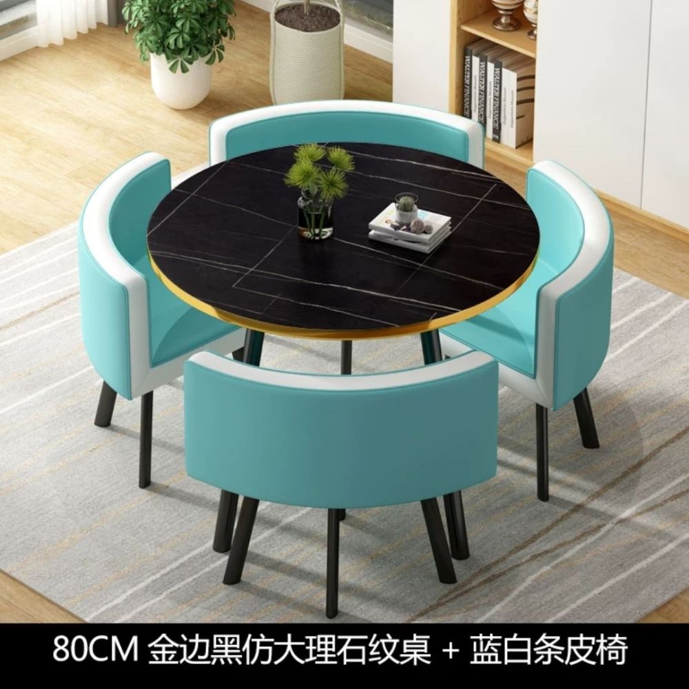 Mesa de comedor de recepción sencilla, mesa de comedor de mármol, silla de madera maciza, mesa de comedor para restaurante, muebles GPF50YH