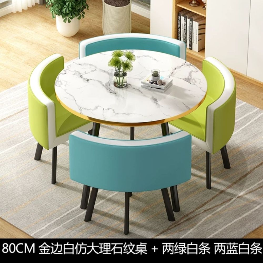 Mesa de comedor de recepción sencilla, mesa de comedor de mármol, silla de madera maciza, mesa de comedor para restaurante, muebles GPF50YH