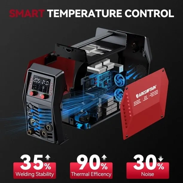 Soldadora ARCCAPTAIN iControl MIG205 Pro 205A 110V/220V 6 en 1