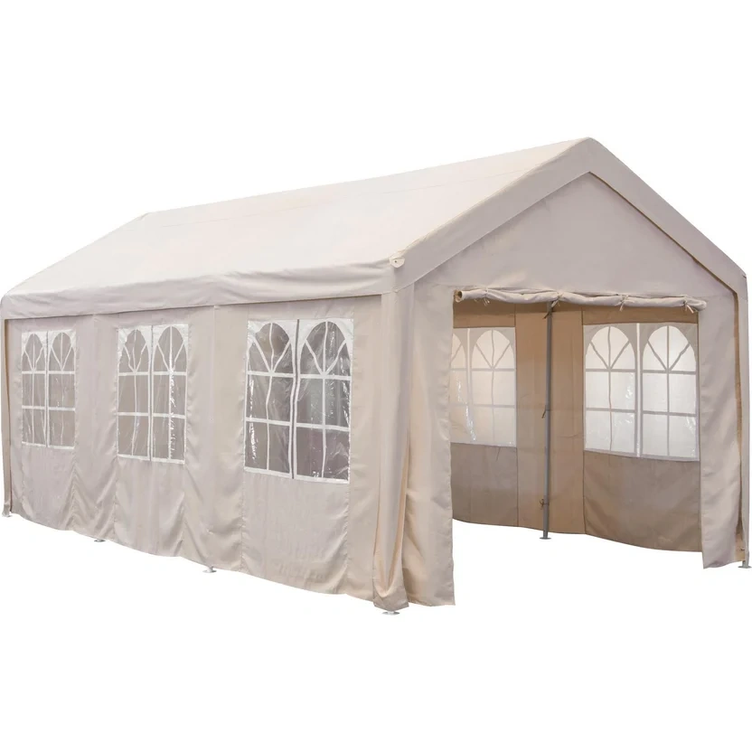 Toldo Con Cortinas Textil Taupe 400 x 800 cm