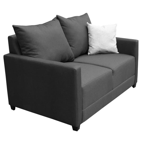 Sala Modular 3-2-1 El Bazar Store Atlanta Lino Negro Sofa Love seat sillon