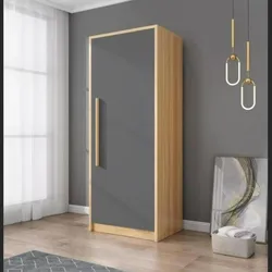 Armario de madera de estilo nórdico con puertas opuestas — Mueble de almacenamiento para dormitorio que ahorra espacio