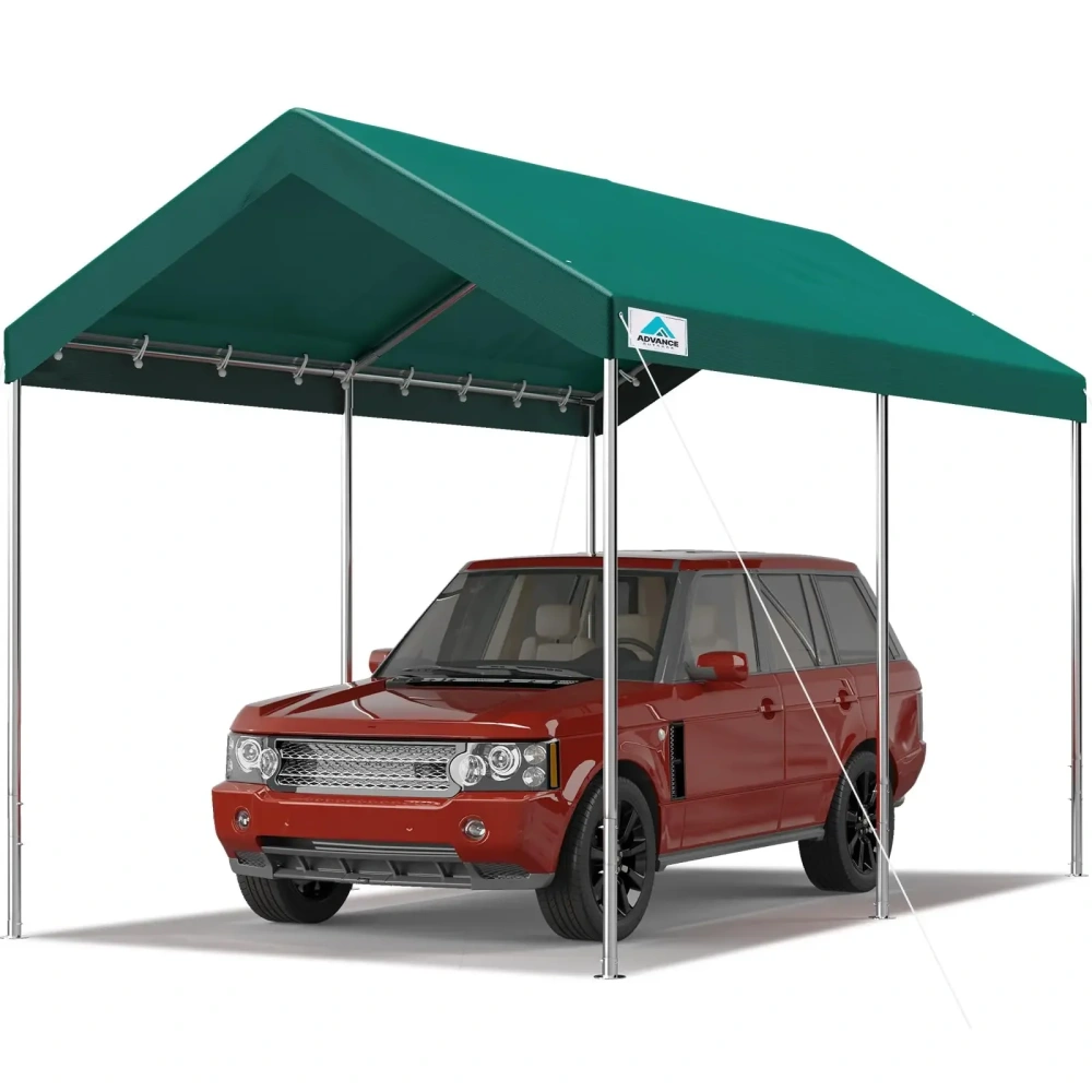 ADVANCE OUTDOOR - Carpa portátil resistente de 10 x 20 pies para coche, garaje, fiestas o refugio para embarcaciones; altura ajustable desde 9,5 pies.