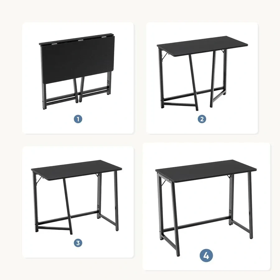 Escritorio plegable de 31,5 pulgadas, mesa para ordenador plegable para espacios pequeños