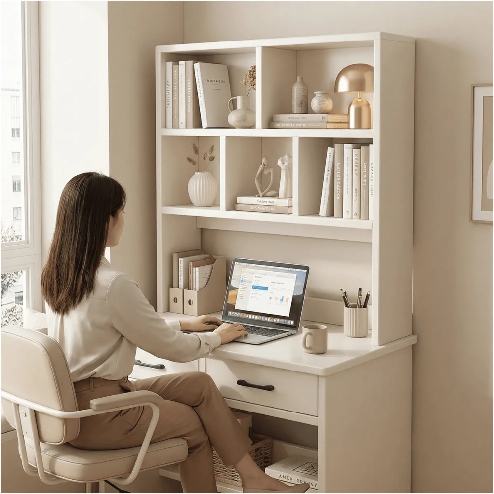 Escritorio Moderno Con Organizador 80x50x170cm Para Oficina