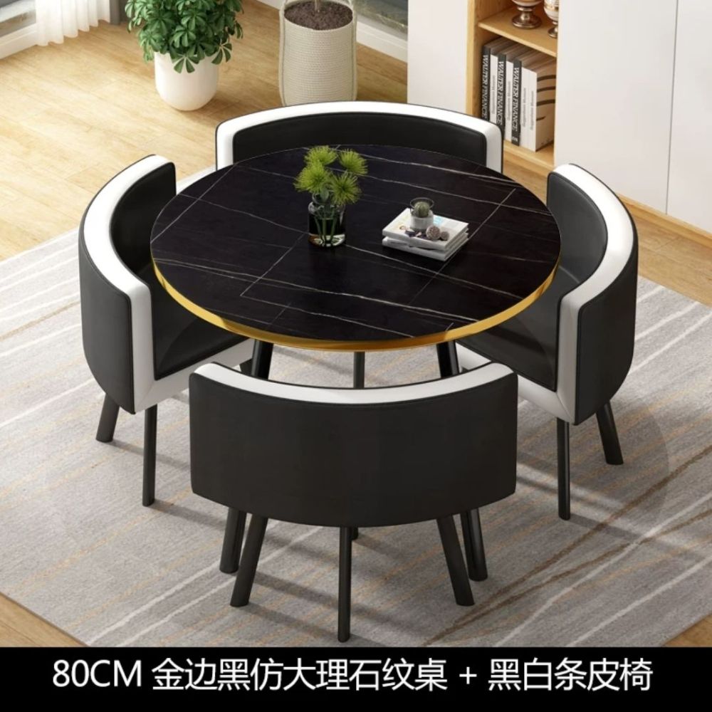 Mesa de comedor de recepción sencilla, mesa de comedor de mármol, silla de madera maciza, mesa de comedor para restaurante, muebles GPF50YH