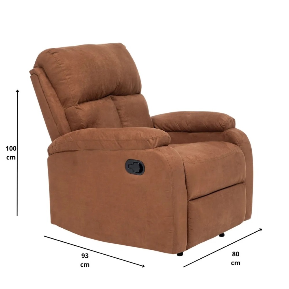 Berger Reclinable Moderno Lino Café Matheus