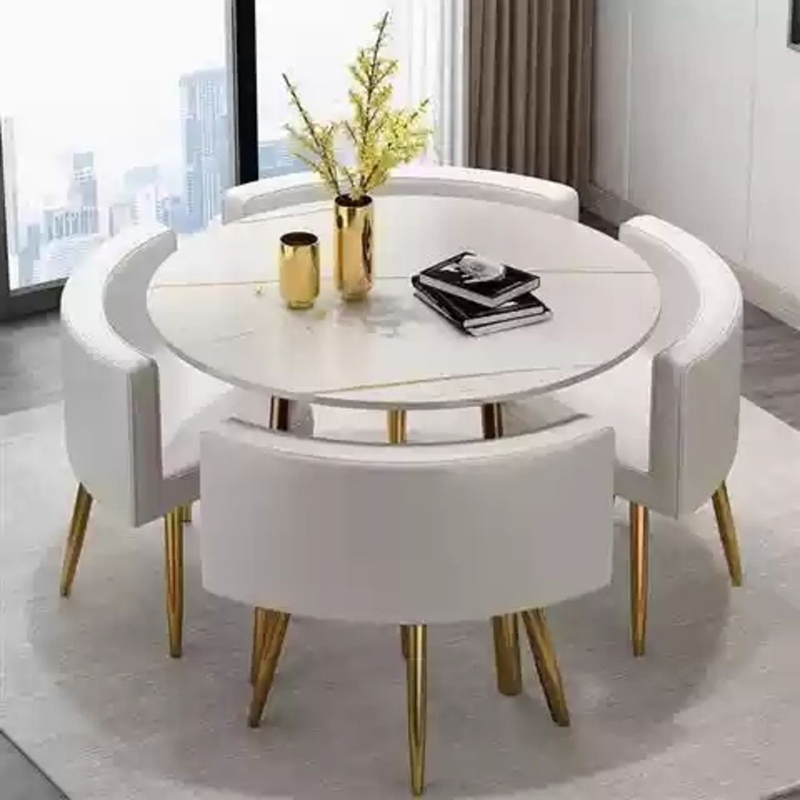 Mesa de comedor de recepción sencilla, mesa de comedor de mármol, silla de madera maciza, mesa de comedor para restaurante, muebles GPF50YH