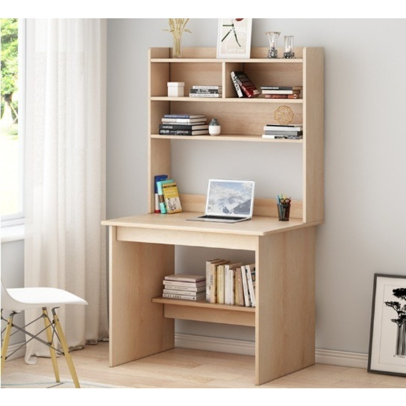 Escritorio para computadora y estudio, con estantería integrada — Ideal para el hogar y estudiantes