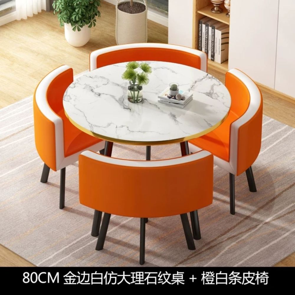 Mesa de comedor de recepción sencilla, mesa de comedor de mármol, silla de madera maciza, mesa de comedor para restaurante, muebles GPF50YH