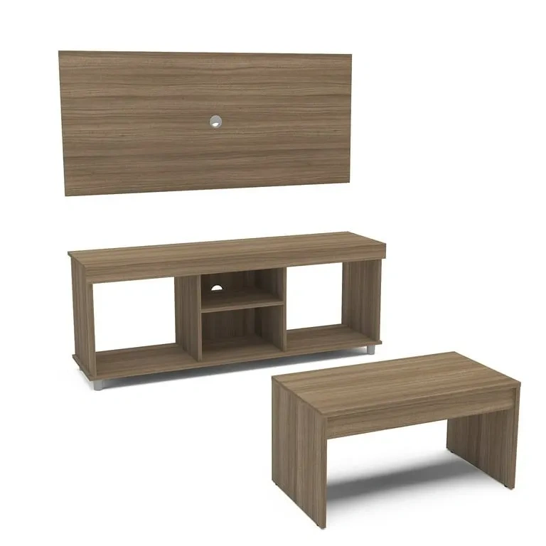 Set Mesa de TV y Mesa de Centro Mundo In Turin Muebles Sala Roble