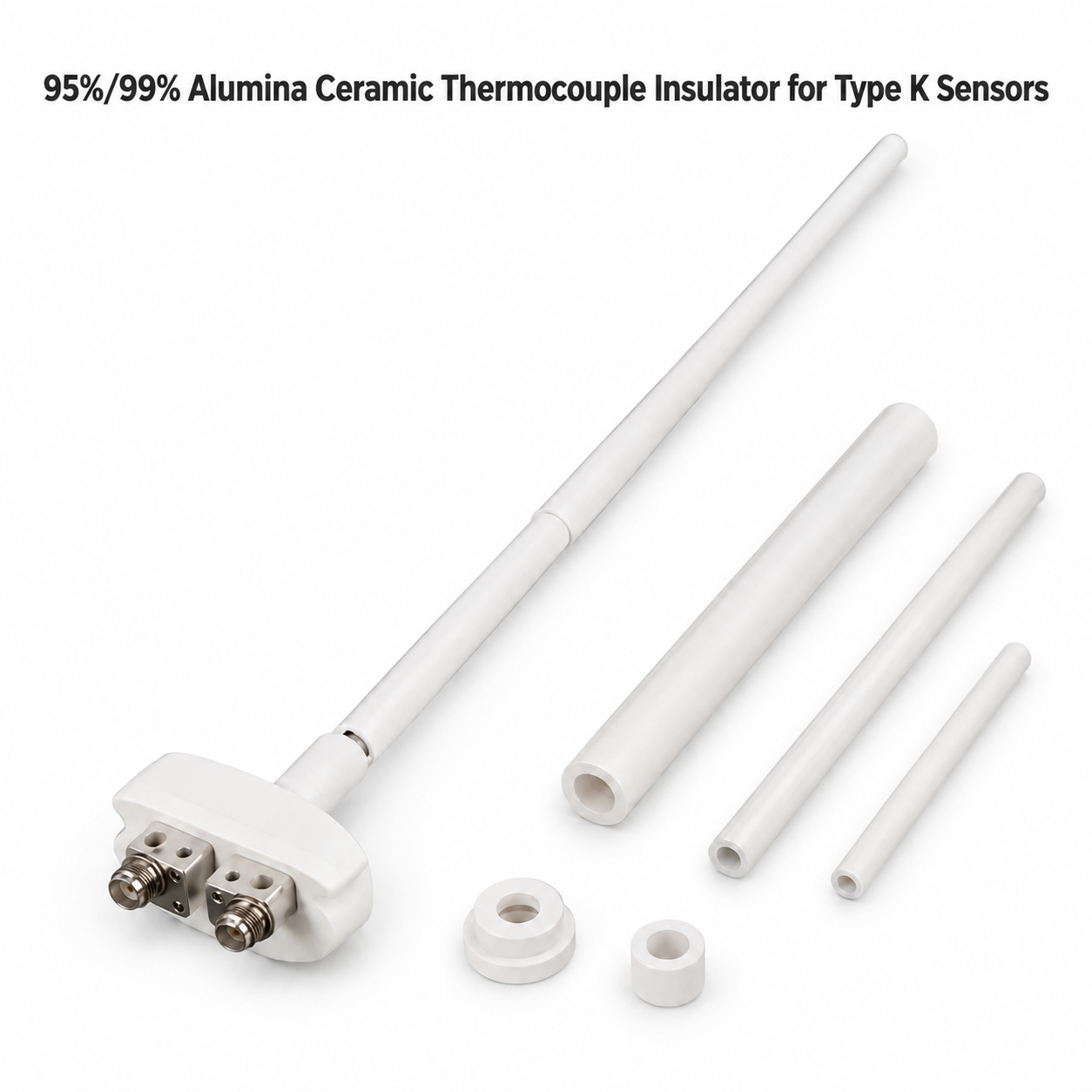 95%/99% Alumina Ceramic Thermocouple Insulator for Type K Sensors,95%/99% Alumina Ceramic Thermocouple Insulator for Type K Sensors