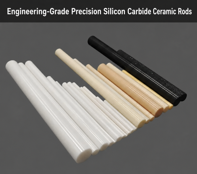 Engineering-Grade Precision Silicon Carbide Ceramic Rods,Custom Silicon Carbide Ceramic Rods | Precision SiC Rods