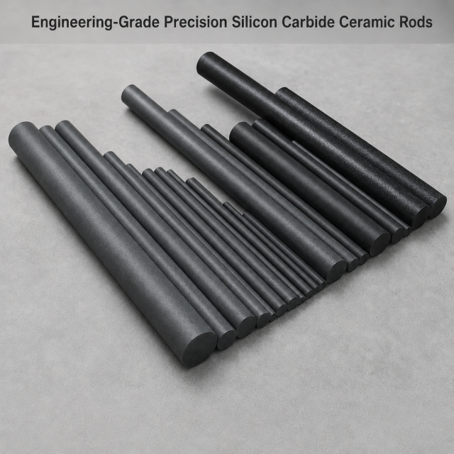 Engineering-Grade Precision Silicon Carbide Ceramic Rods,Custom Silicon Carbide Ceramic Rods | Precision SiC Rods