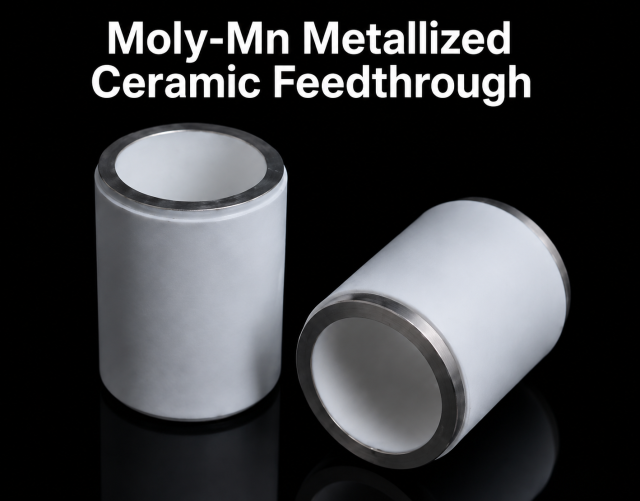 Moly-Mn Metallized Alumina Ceramic Feedthrough for High Reliability Applications,Moly-Mn Ceramic Feedthrough – Alumina Ceramic Manufacturer