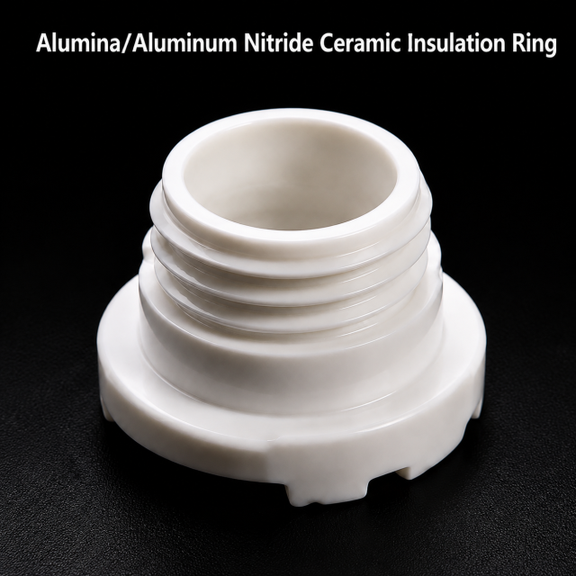 Alumina & Aluminum Nitride Ceramic Insulation Ring for Electronic Components,Alumina-AlN Ceramic Insulation Ring - Custom Aluminum Nitride Ceramic