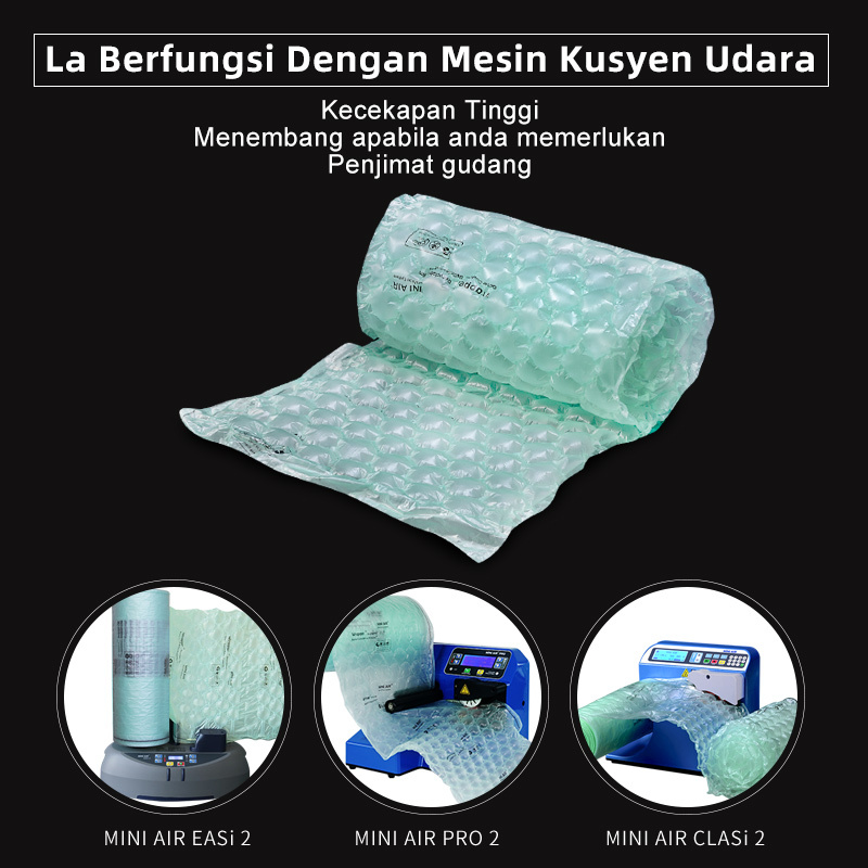 Filem Gelembung Udara HDPE berfungsi dengan mesin Kusyen Udara: EASi 2, PRO 2, CLASi 2